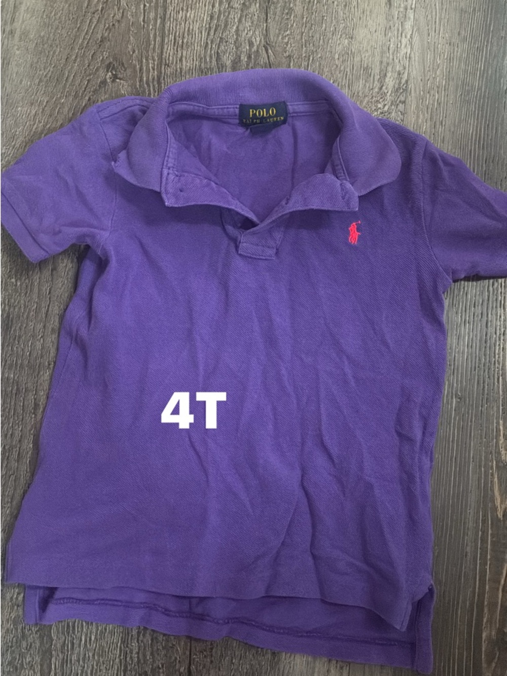 Polo by Ralph Lauren Purple Short-Sleeve Polo with Red Logo